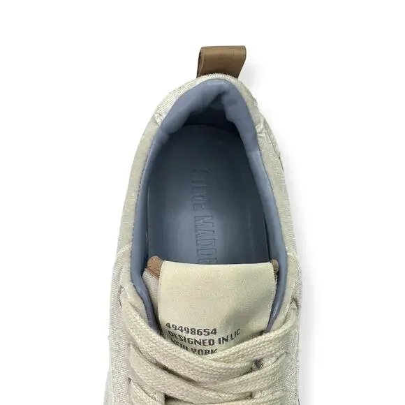 Steve Madden Women's Tucker Platform Sneaker Size 8.5 White Blue Velvet Velour - Picture 5 of 11